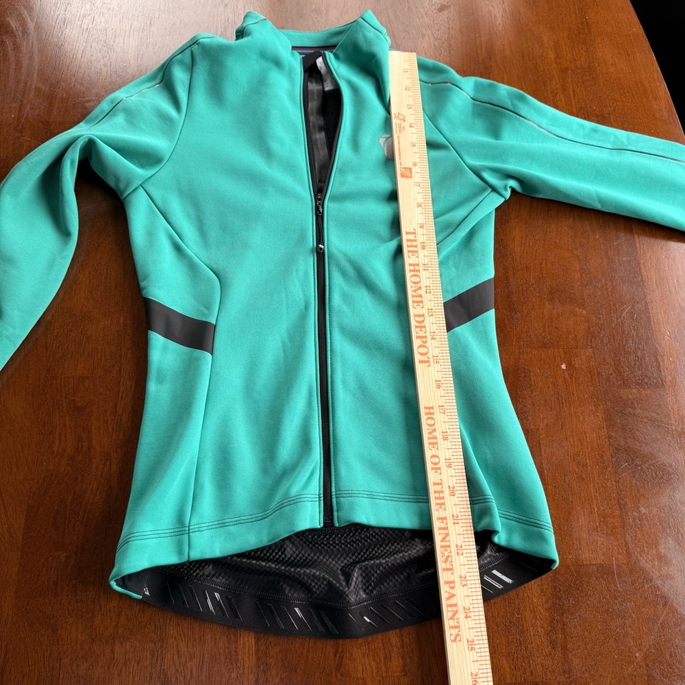 Pearl Izumi Women’s Teal Black Long-Sleeve Cycling Jersey Bottle Pockets Medium - Picture 4 of 9